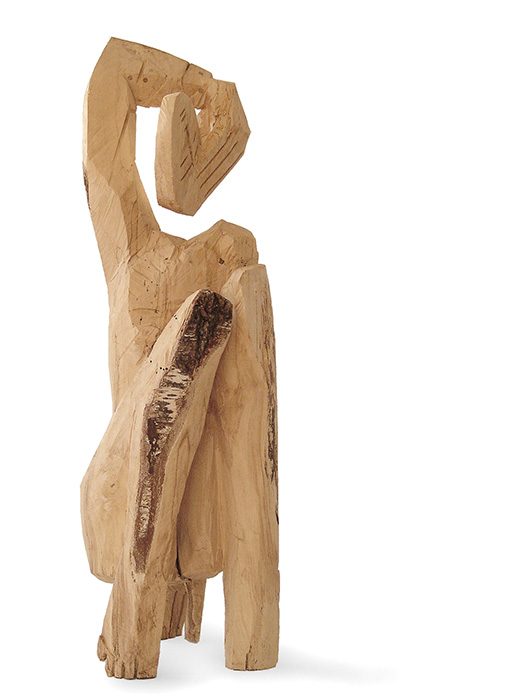 Agnes Keil, female figure, birch, 2016
